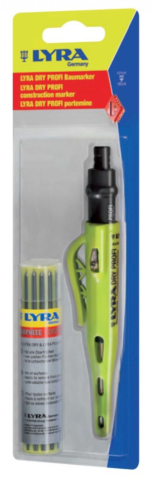 Recharges De Mines Bleues LYRA DRY - Lot De 12 Pour Marqueurs LYRA-DRY Et PICA DRY, Diamètre 2.8 Mm