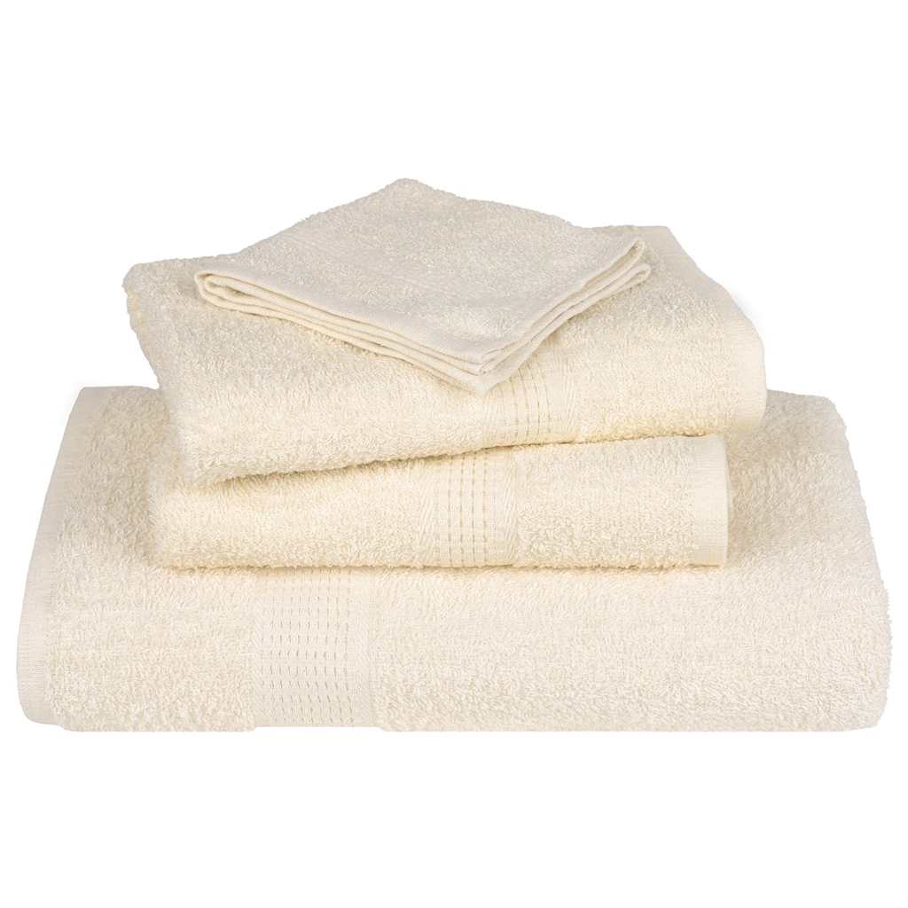 Serviettes de douche FROGN 4 pcs crème 70x140 cm 360 g/m² vidaXL - 4