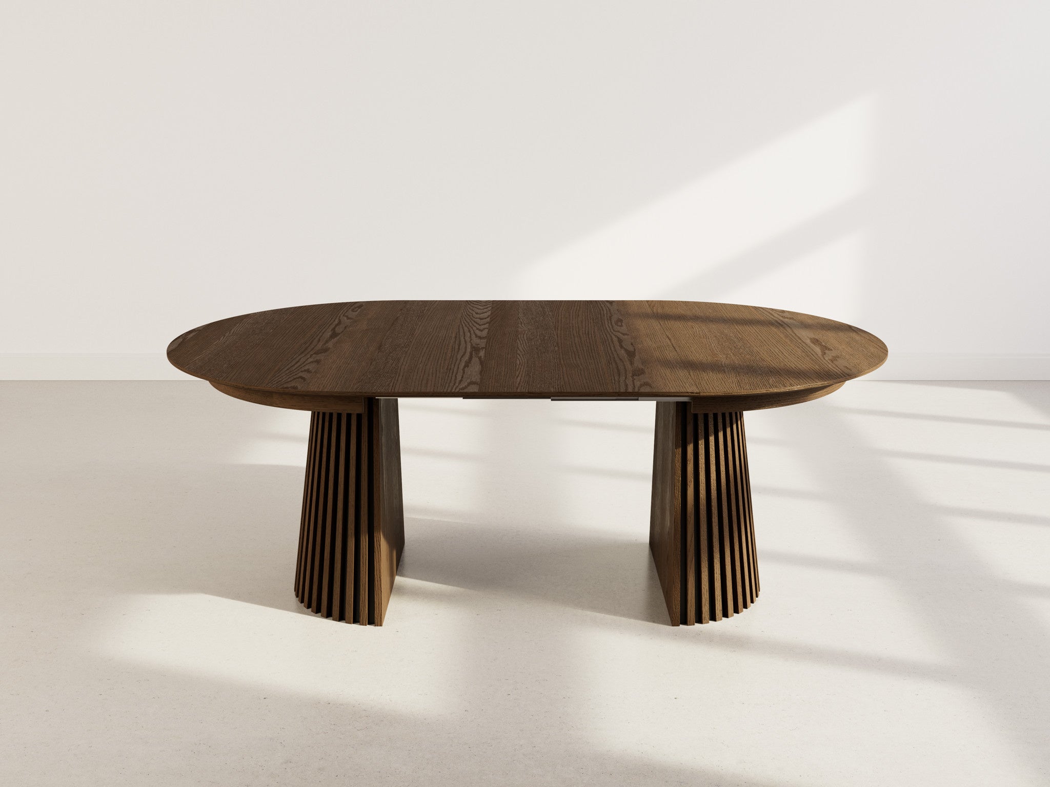 Table à manger ronde extensible effet bois foncé 4/8 personnes D120 - FREYA - Best Mobilier - 6