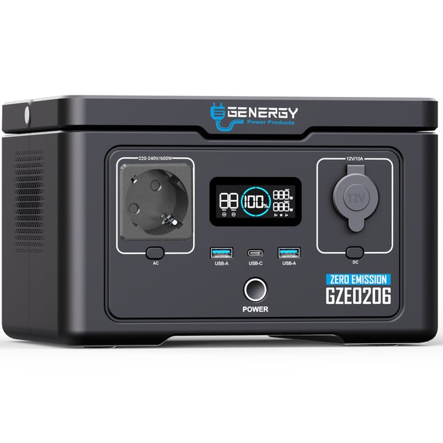 Station électrique Genergy GZE0206, 256Wh/600W. Generateur électrique, solaire et portable. Centrale electrique.