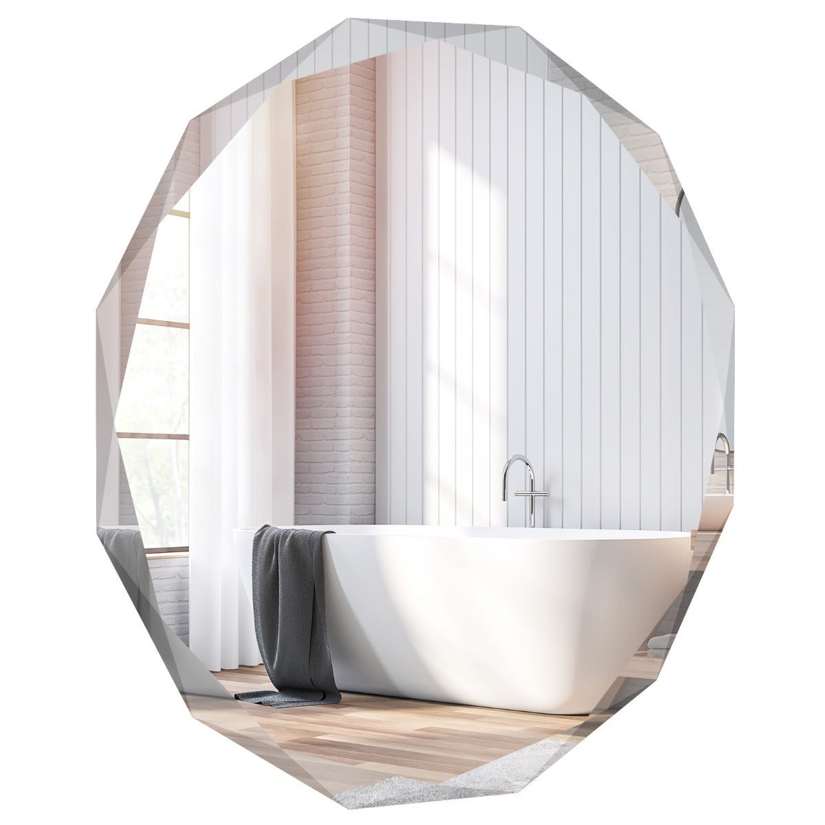 70x50cm Miroir de Salle de Bain LED, 3 Couleurs, Anti-Buée, Éclairage Réglable, Touche Tactile, Miroir de Lumineux - Maison