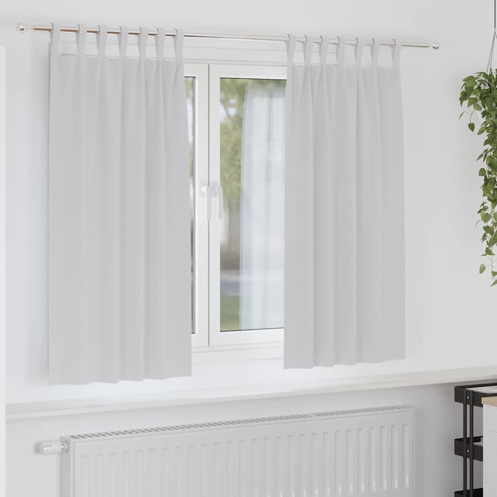 Firany blackout z kółkami 2 pcs Jasnoszary 175 x 140 cm vidaXL