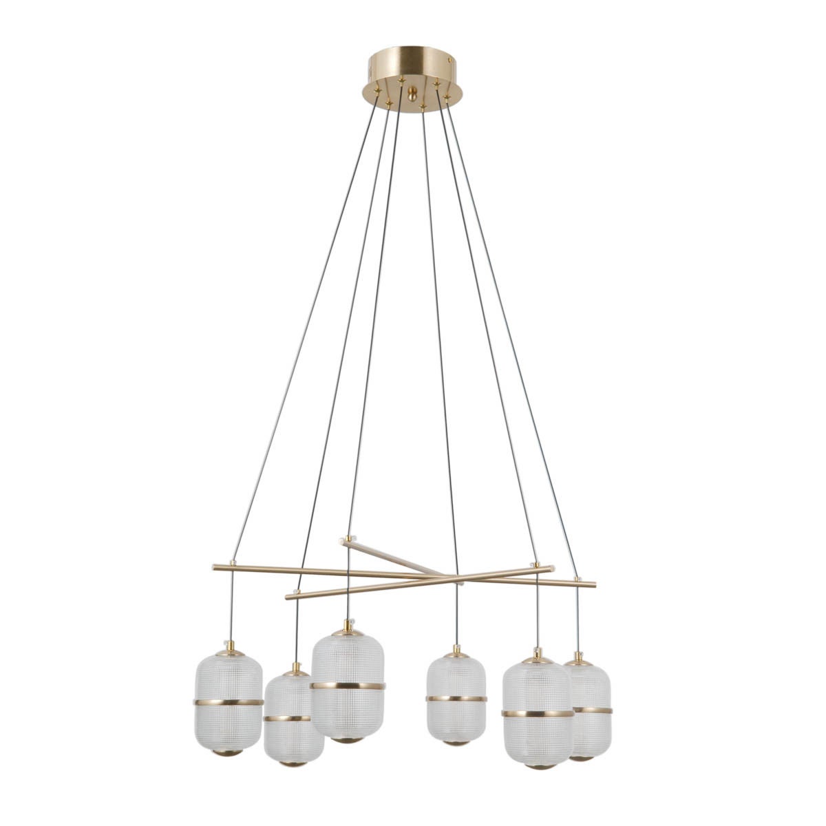 Lampa wisząca ALANI LED 32W Ciepła biel 2496lm złota wym: 110 x 66 x 66 cm Italux
