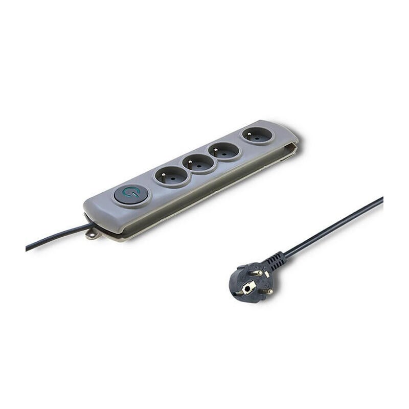 Qoltec 50164 Regleta 4 Enchufes, 2,5 M, Gris , Leroy Merlin