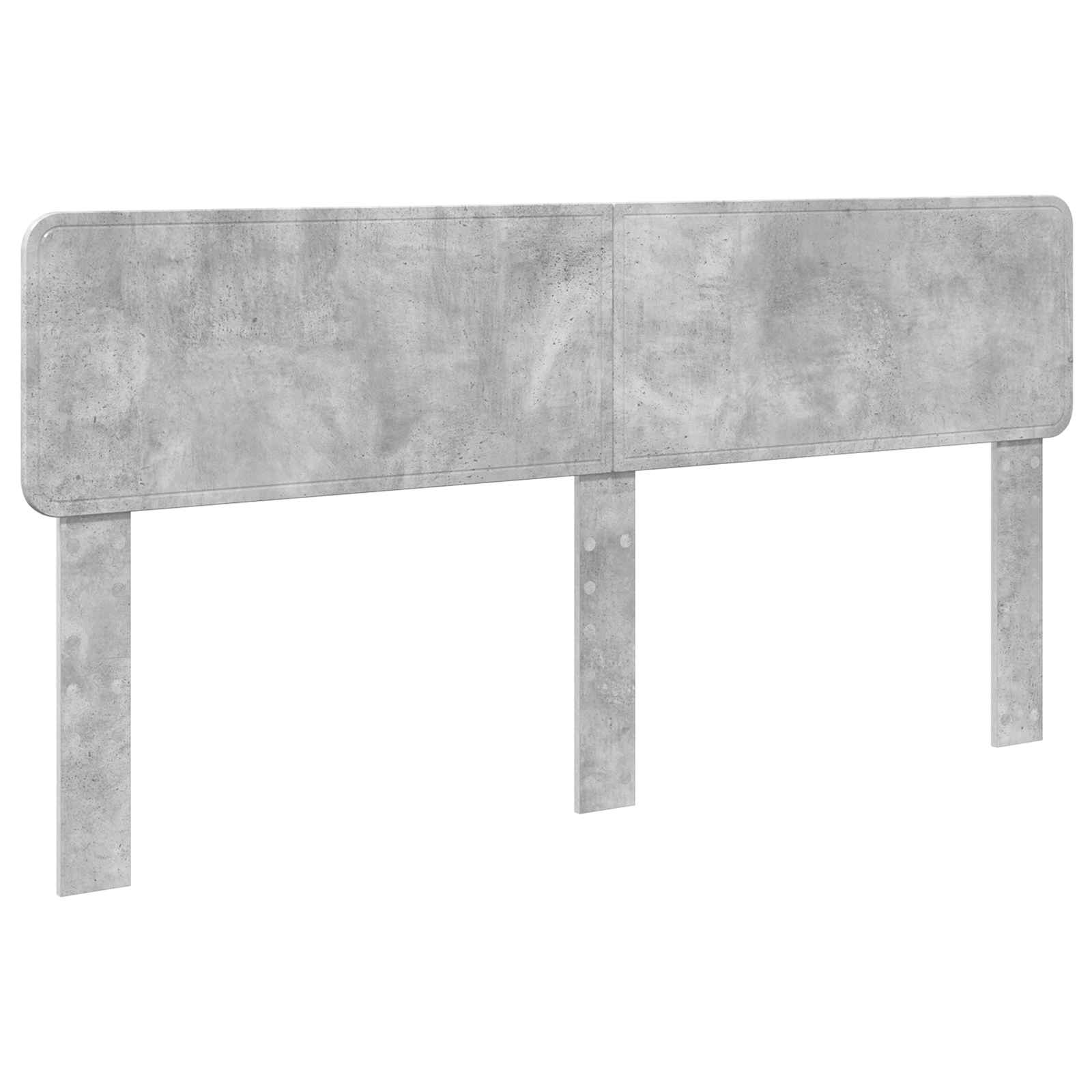 Cadre de lit gris béton 200 x 200 cm panneau de bois - 7