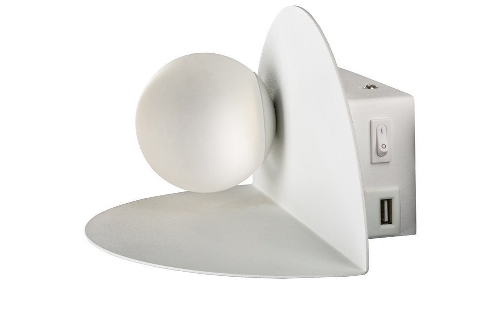 Kinkiet ścienny Zenit biały 1xE27x4W wym: 11,5 x 23 x 15 cm akryl IP20 Candellux