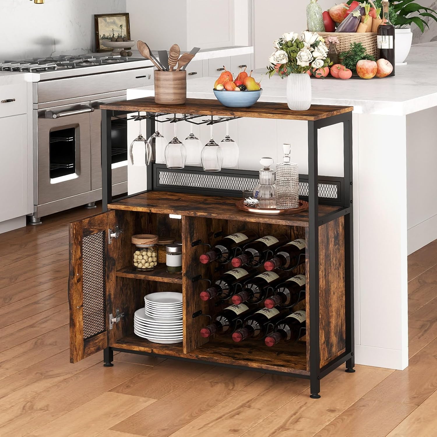 Armadietto Da Vino Mensola Sospesa In Metallo Ad Altezza Regolabile Supporto Per Bicchiere Di Vino 48 Portabottiglie Per Bar Supporto Per Bicchiere Da Vino Sospeso A Soffitto 100 Cm 78250238