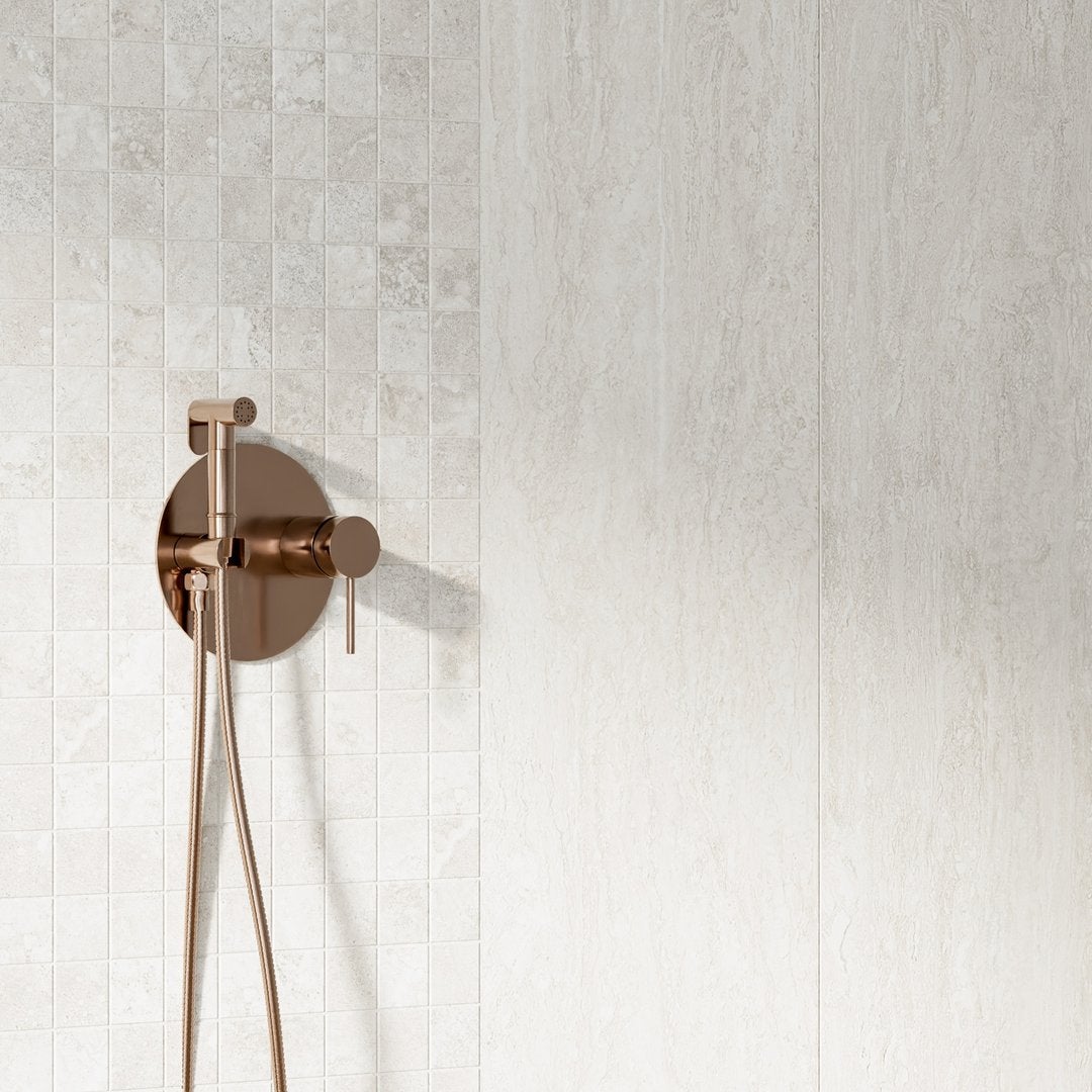 Silver Cross Bianco - Travertino Mosaico - Piastrelle 5x5 cm Mosaic 9 mm - ITC 9000 5x5 MOSAIC 9 mm - 3