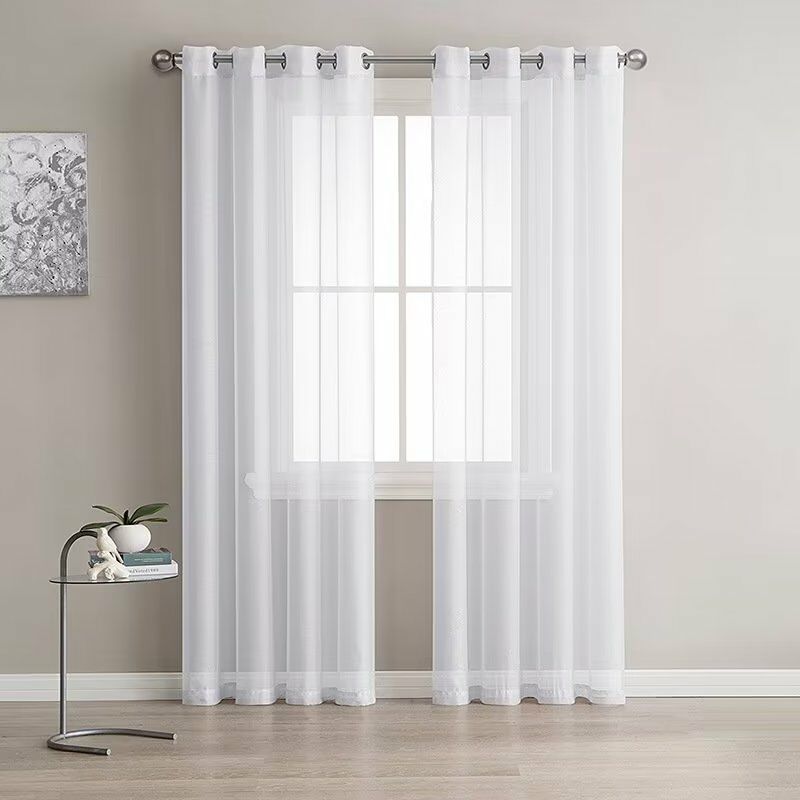 Tende In Finto Lino RNDRSSE Filtro Luce - 2 Pannelli 150x220 Cm Bianco Sporco - Con Occhielli, Per Camera Da Letto, Soggiorno, Privacy