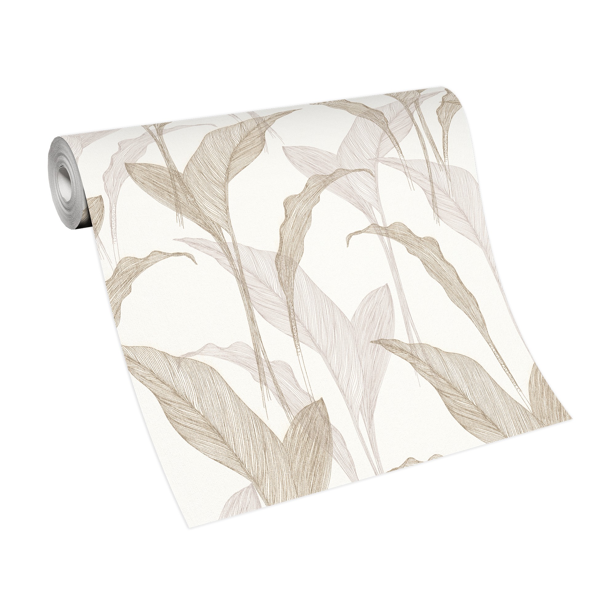 vinyle expansé 10207-02 papier peint intissé fleurs floral 0.53 x 10.05 m Erismann ELLE Décoration beige - 6