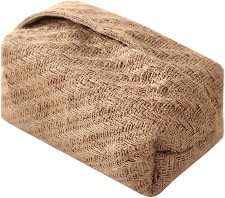 Pudełko na chusteczki z juty i rattanu bez produktów plastikowych