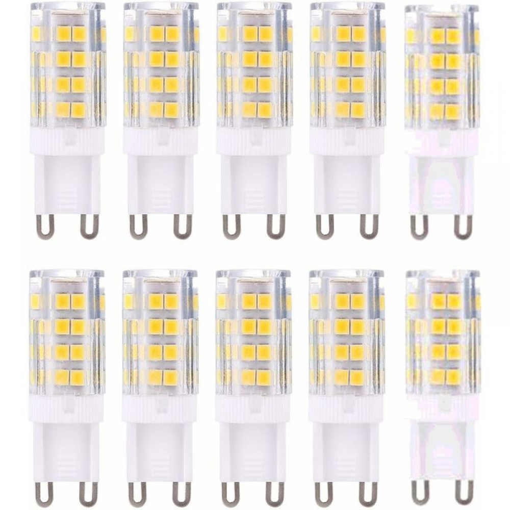 Żarówka LED G9, światło neutralne, 5 W, odpowiednik żarówki halogenowej 40 W, 420 lumenów, nieściemnialna, opakowanie 10 sztuk [Klasa energetyczna A+]
