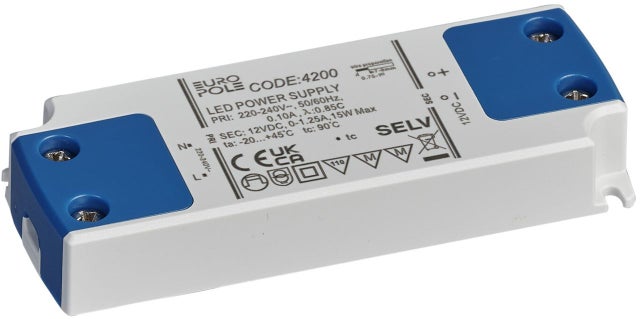 Transformateur LED SELV 15W 24V - Modèle SLT15-24V-1, Pour éclairage Cuisine Et Intérieur