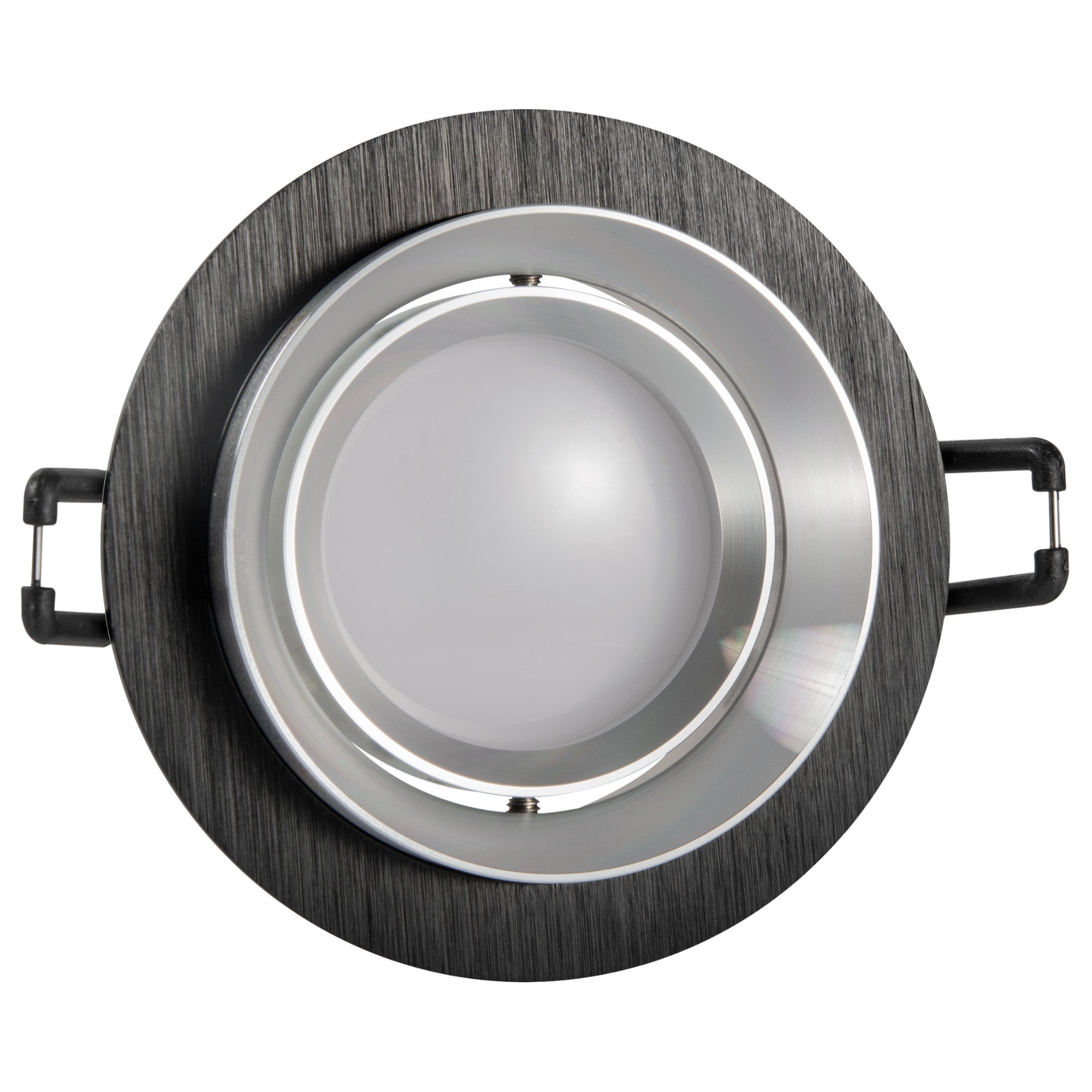 Oprawa sufitowa wpuszczana podtynkowa Lika czarno-srebrna 1xMR16x8W okrągła ruchoma IP20 wym: 3,2 x 9,2 x 9,2 cm metal Polux - 3