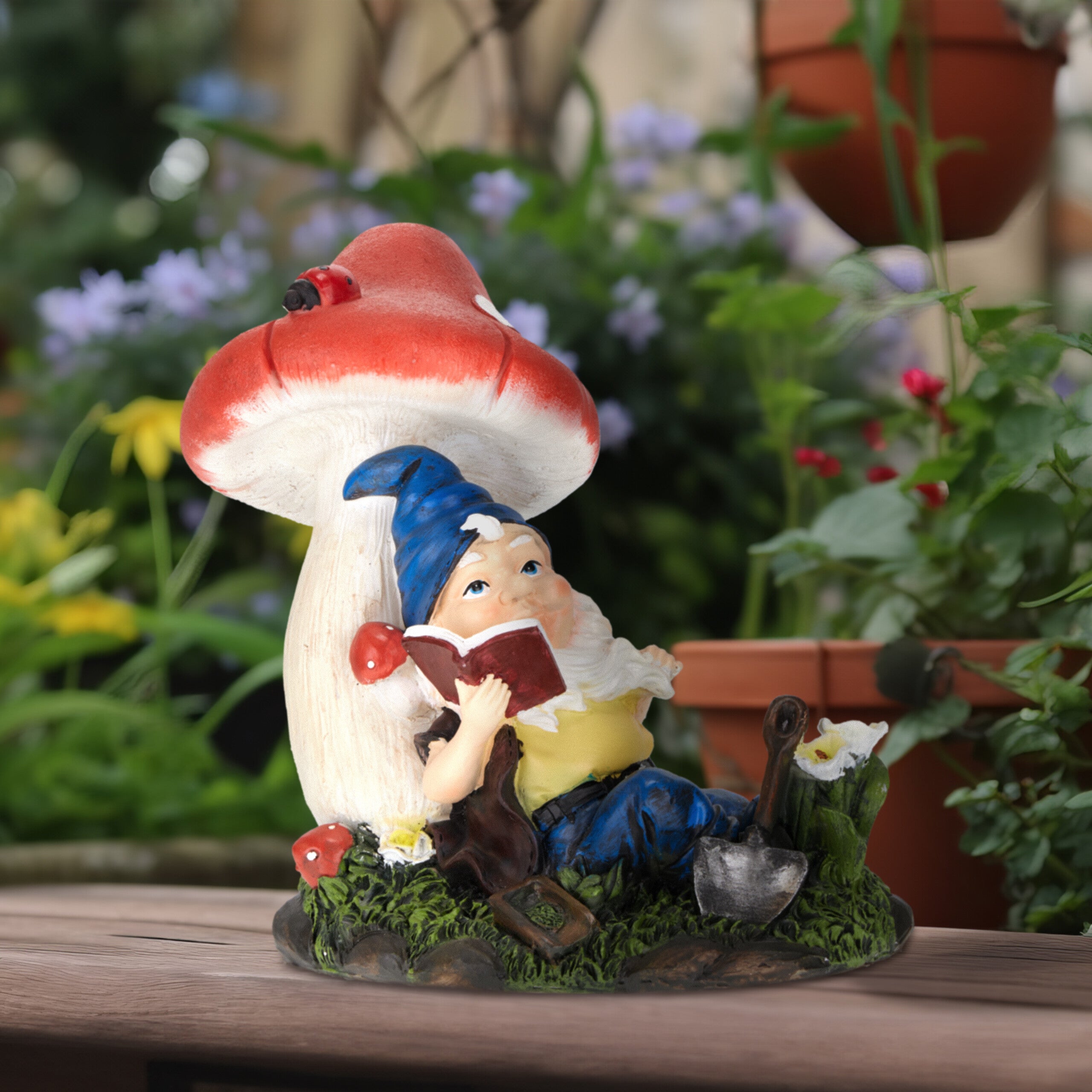 Decorazione Fungo Da Giardino In Resina – Handmade, Dipinto A Mano, Resistente Alle Intemperie