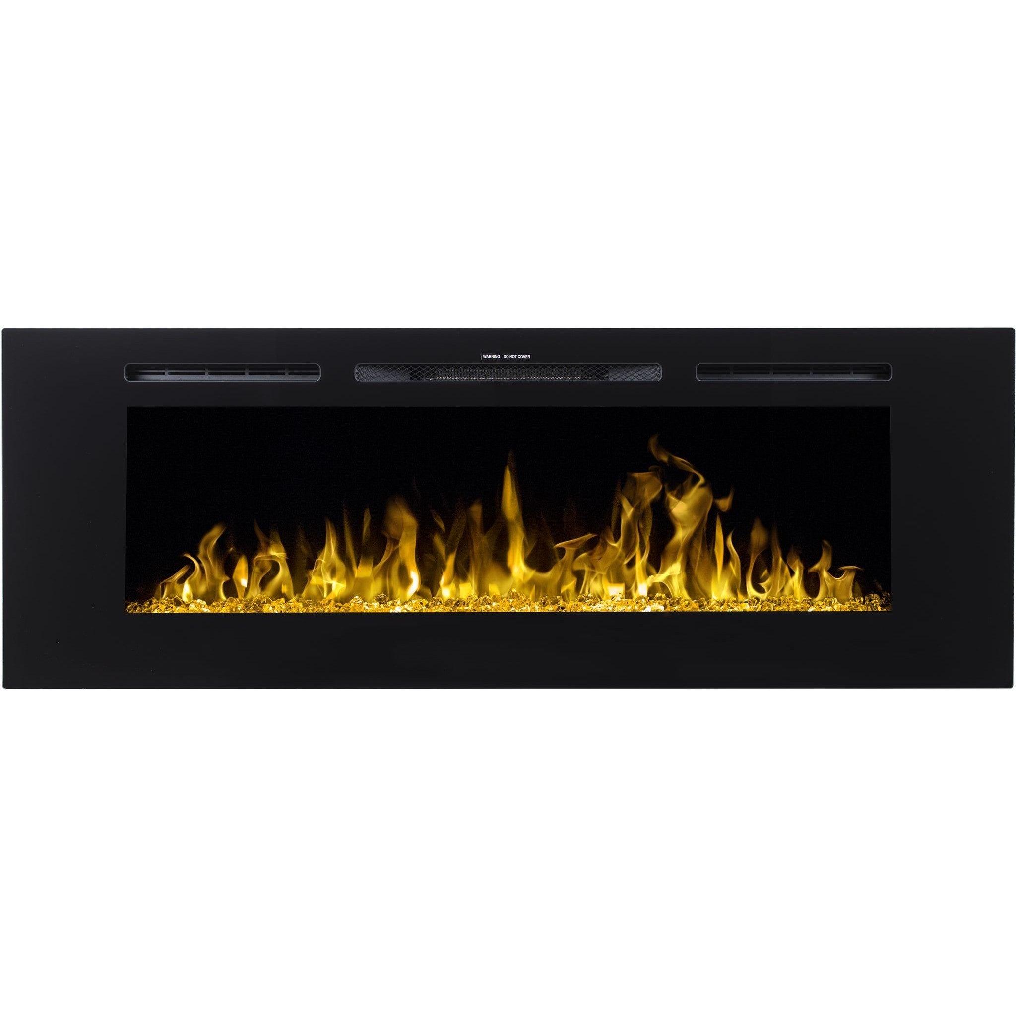 Cheminée électrique AFLAMO Majestic 50 - feu premium - murale ou encastrable - 128x55x14 cm - cheminée LED décorative avec chauffage 750/1500 W - 4