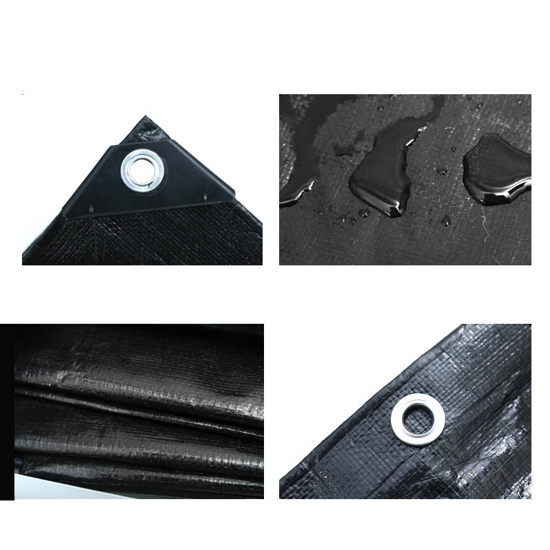 Toile noire imperméable, bâche d'extérieur en PE résistante à l'usure, pour bassins, abris de jardin et cours, 2 x 4 mètres - 3