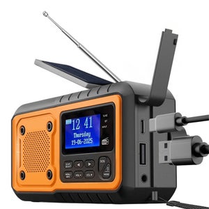 UOHHBOE Radio Solaire Dab/FM 5000mAh Radio Portables USB-C Rechargeable Dynamo Survie Avec