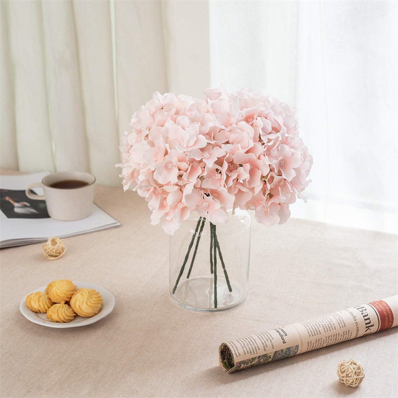 Stelo di ortensia artificiale con testa enorme da 24 - Fiore artificiale - Bianco - Italia