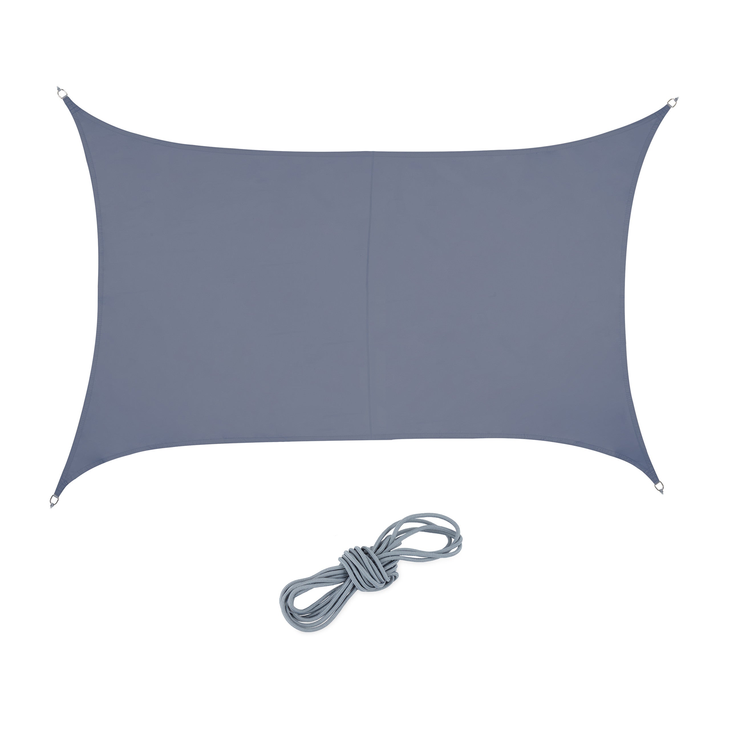 Voile D'ombrage Triangle, Tissu PES, Imperméable, Concave, Toile Soleil Avec Cordes, 3 X 3 X 4,5