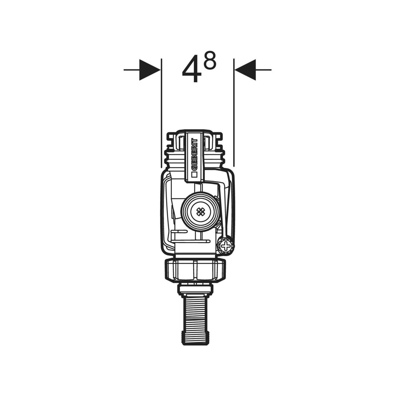 GEBERIT Robinet flotteur Type 383 alimentation latérale mâle 3/8'' - 3