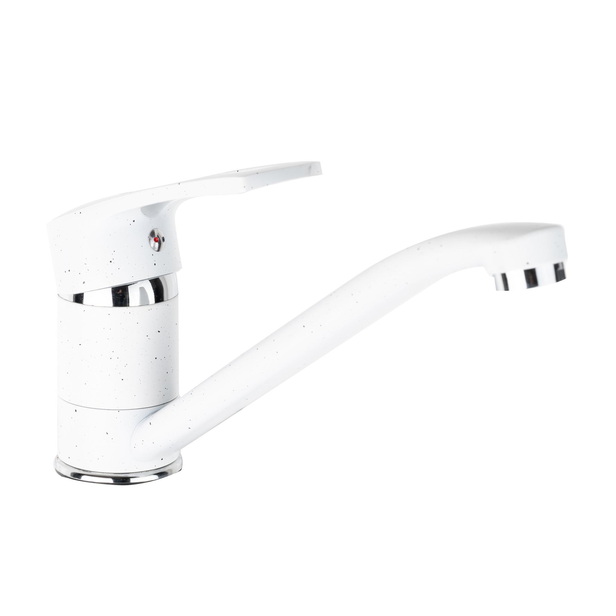 Grifo de cocina trendy's, mueble con tubo largo, granito blanco