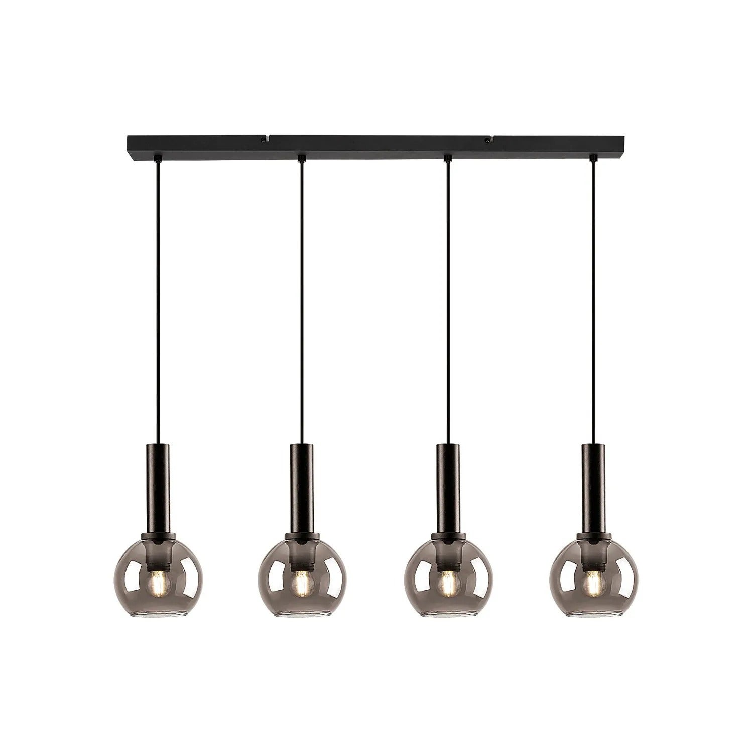 Lampa wisząca Centio czarna-szkło dymne 4xE27x40W metal wym:120x78x15cm IP20 Rabalux