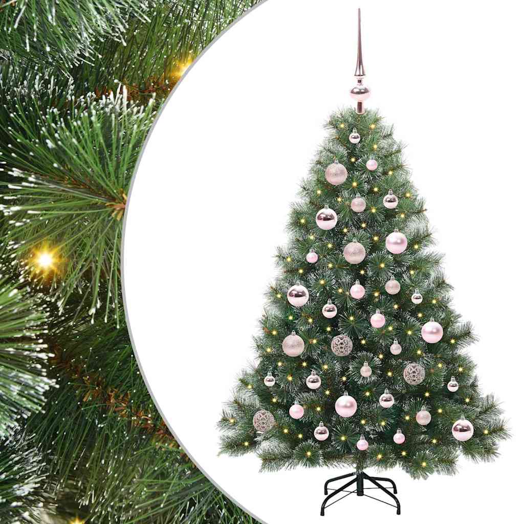 Sztuczna choinka z 150 diodami LED Zielony 120 cm PE i PVC