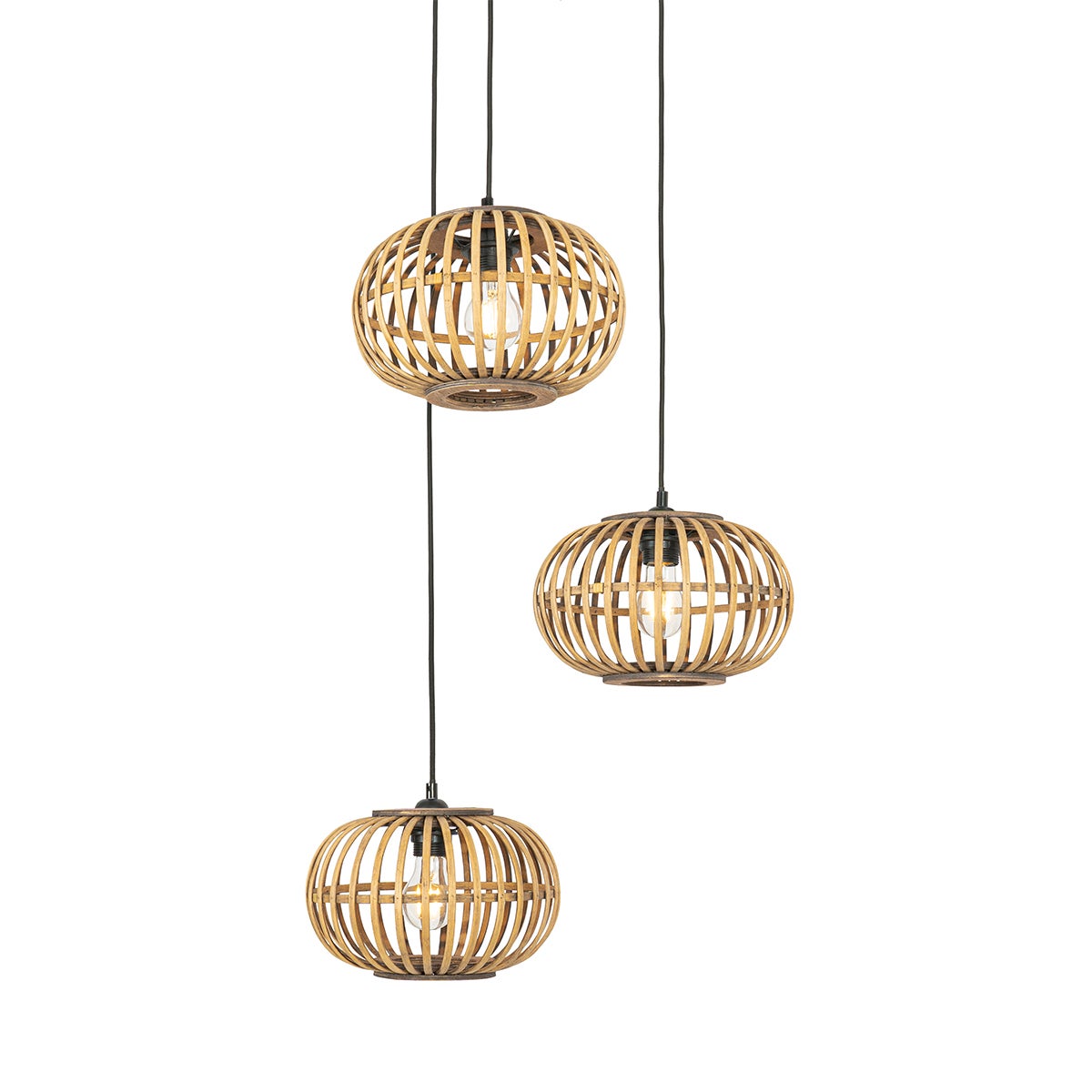 Suspension amira - 3 lumière - Ø 50 cm - Naturel - Oriental - Éclairage intérieur - Salon I Chambre I Cuisine I Salle à manger - 6