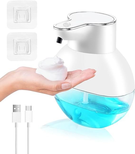 Automatyczny bezdotykowy dozownik mydła, 400 ml piany do mycia rąk, elektryczny uchwyt ścienny z ładowaniem USB