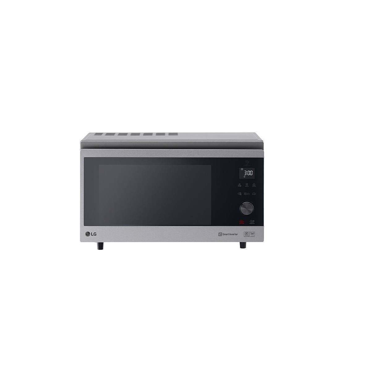 LG MJ3965ACS Forno Microonde Smart Inverter Combinato e Ventilato con Cottura a Vapore, 39 Litri, 1100 W, Programmi Automatici, 5 Livelli di Potenza,