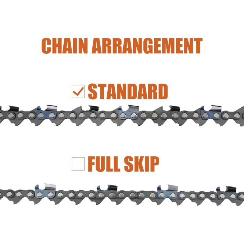 Lot de 3 Chaîne de tronçonneuse Faible Rebond 3/8