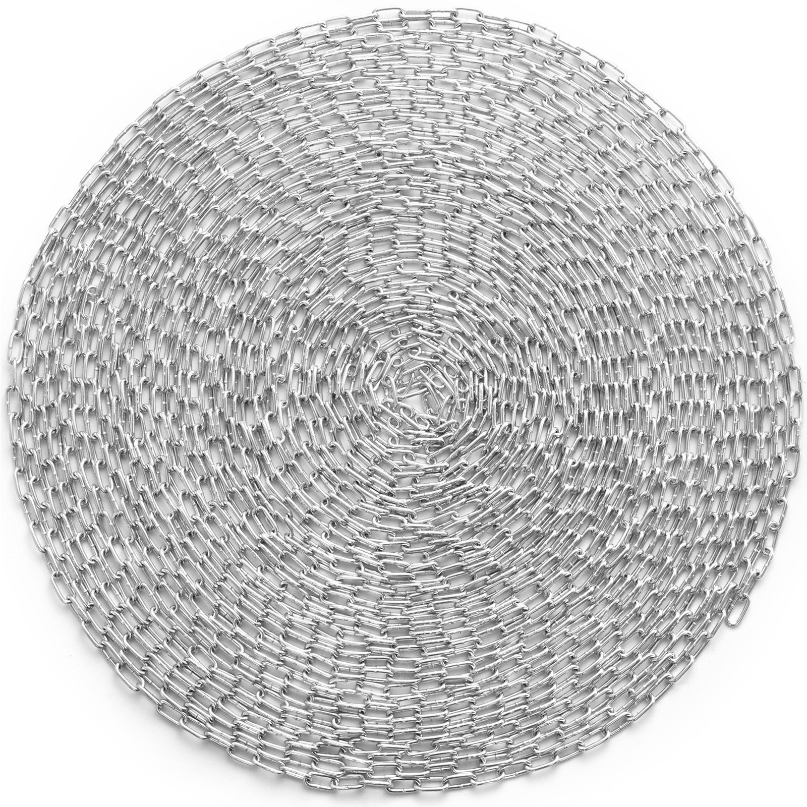 Łańcuch stalowy Łańcuch ogniwowy ze stali węglowej Łańcuch barierowy 3 mm x 30,48 m VEVOR