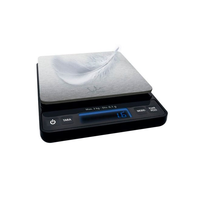 Báscula Digital de Cocina JATA 773 Kg Acero Inoxidable Negro