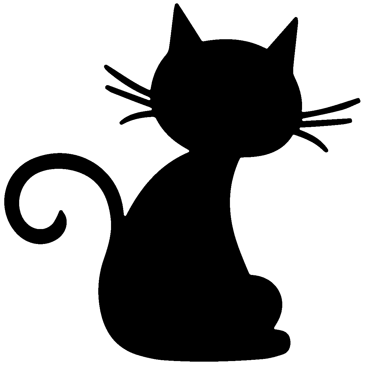 Adesivo lavagna gatto nero + 4 gessi liquidi - Sticker adesivo - adesivi murali - 75x75cm - 2