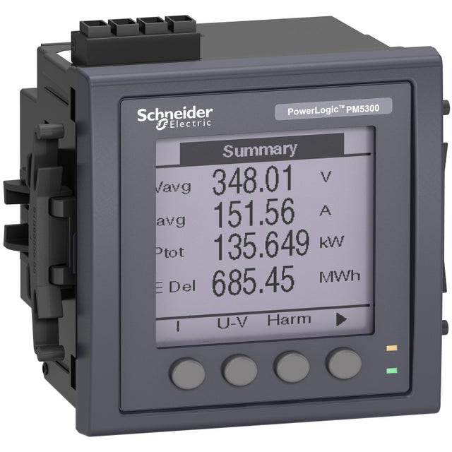 Centrale de mesure PowerLogic PM5320 - Ethernet - mémoire - 2E/2S