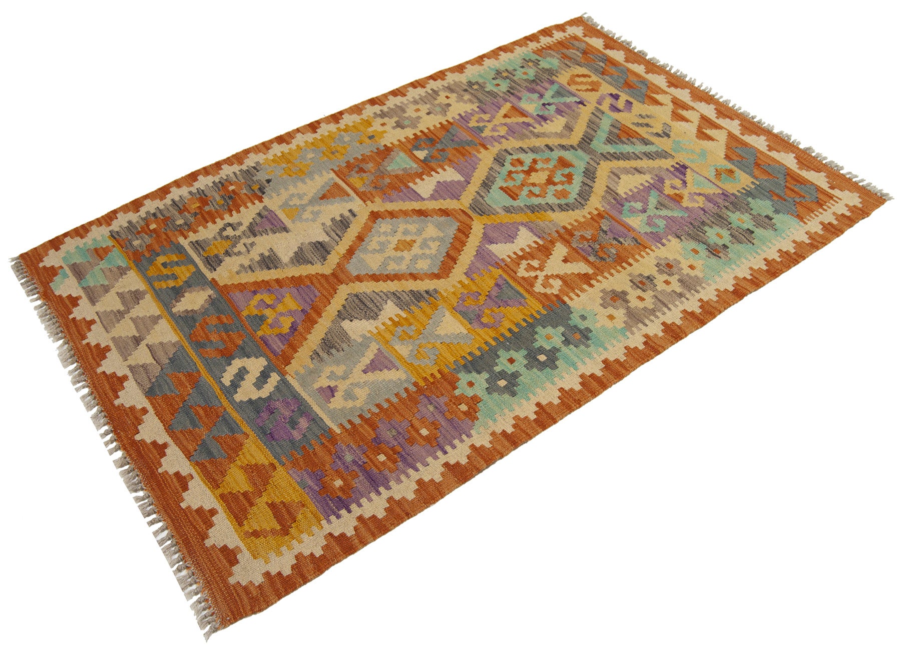 125x82 CM Oryginalny, ręcznie robiony kilim Klasyczny styl - Łatwy do czyszczenia
