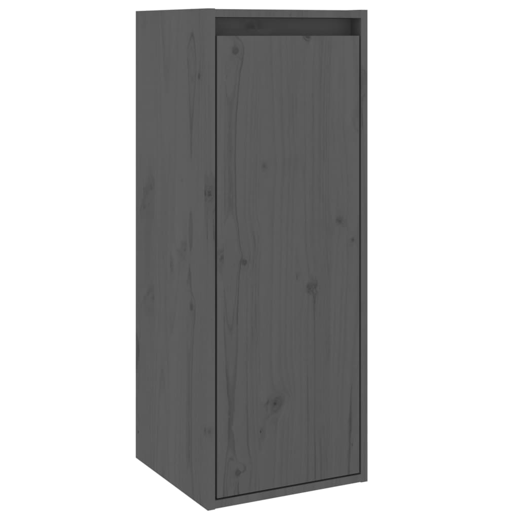 Armario de pared - vestidor de madera maciza de pino gris 30x30x80 cm