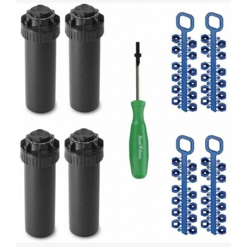 Tonnelle pour diffuseurs d'arrosage. Portée : 1,80 m. Angle d'arrosage réglable de 0 à 360°. Filetage femelle compatible avec Hunter, Rain Bird, Irritrol, KRain, Signature. Lot de 5 embouts Tonnelle pour diffuseurs d'arrosage. Portée : 1,80 m. Angle d'arrosage réglable de 0 à 360°. Filetage femelle compatible avec Hunter, Rain Bird, Irritrol, KRain, Signature. Lot de 5 embouts