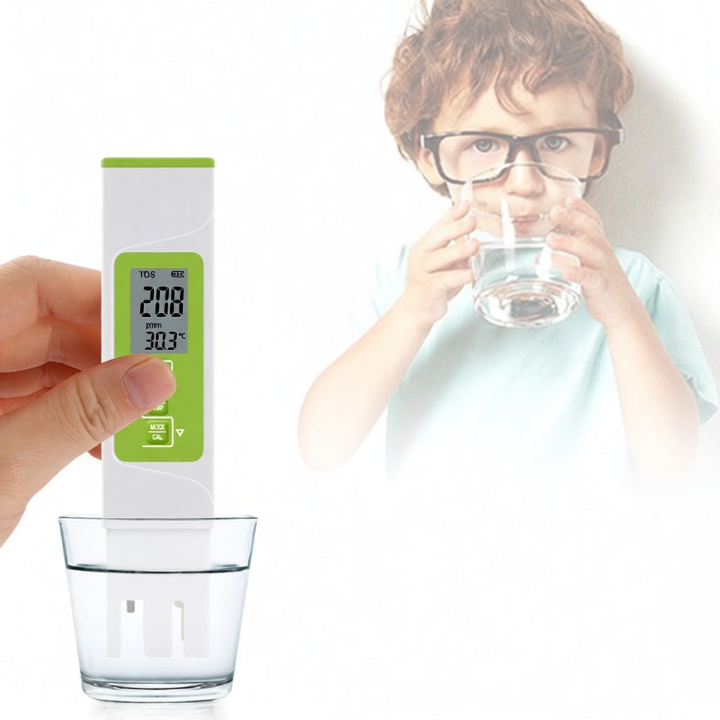 5 in 1 TDS/EC/SALT/S.G./température appareil de mesure numérique eau Quality moniteur testeur pour Pools Drinking eau Aquariums (battery not included) - 5