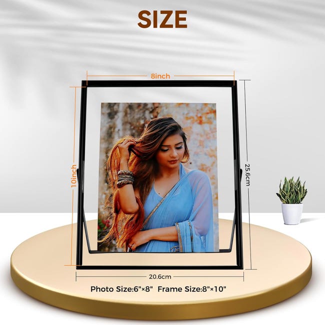 LEEMASING Cornice portafoto galleggiante, in metallo e vetro, da tavolo, per San Valentino, matrimonio, casa o ufficio, adatta per foto da 15 x 10 cm LEEMASING Cornice portafoto galleggiante, in metallo e vetro, da tavolo, per San Valentino, matrimonio, casa o ufficio, adatta per foto da 15 x 10 cm