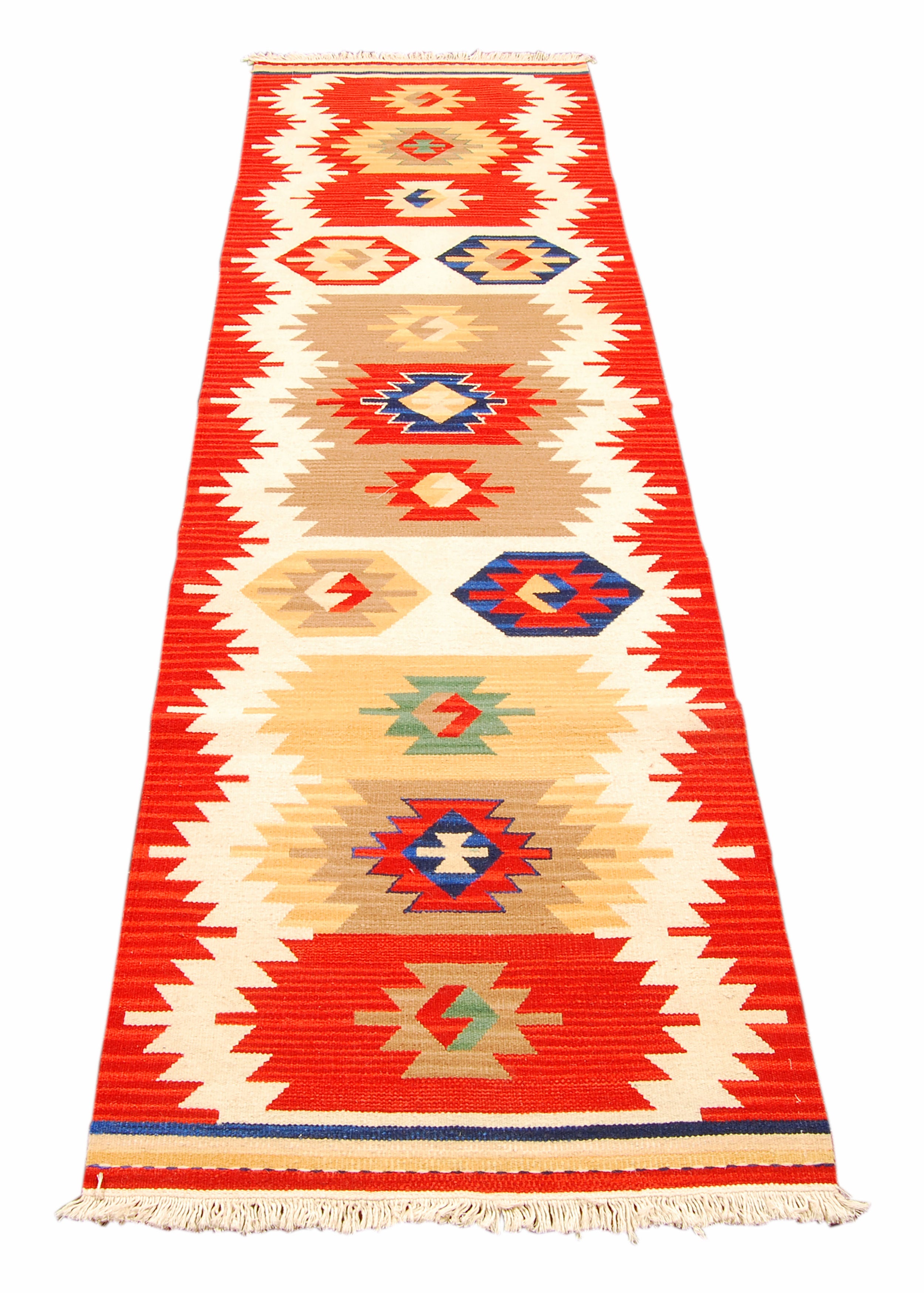 Oryginalny autentyczny nowoczesny kilim 244x69 cm