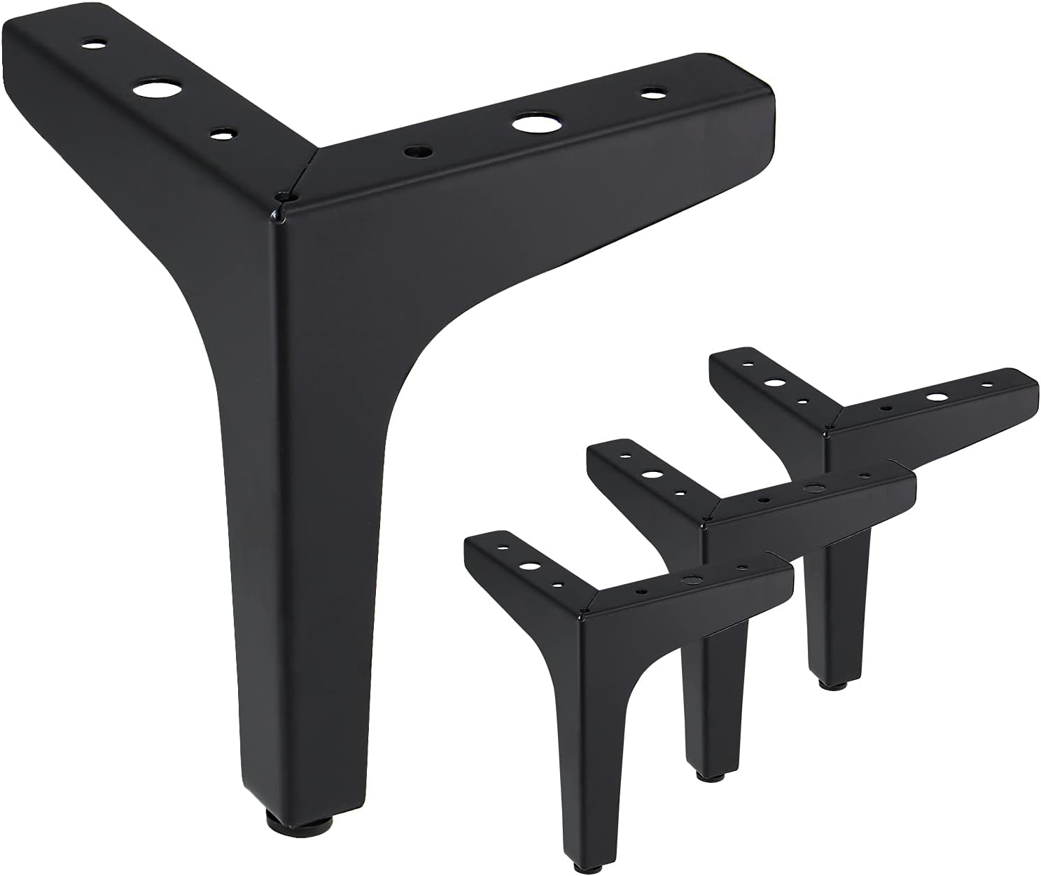 Lot De 4 Pieds De Meubles En Bois De Chêne Massif Pour