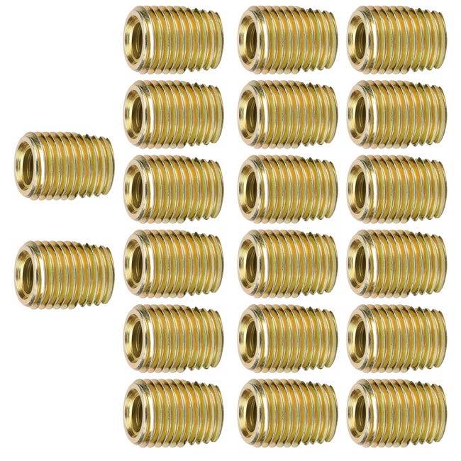 Inserciones Roscadas Autorroscantes De Acero Al Carbono - Pack De 20 Unidades, Múltiples Medidas (M2 A M12)
