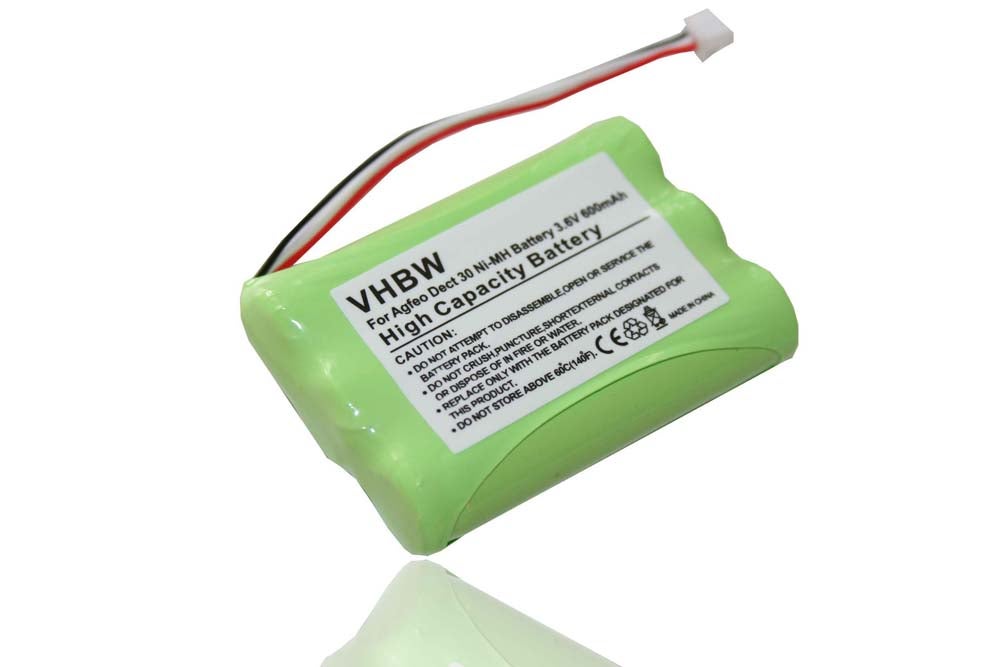 Batteria Compatibile Per AGFEO Dect 30 – 3,6V NiMH 700mAh, Sostituzione Perfetta Per Cordless