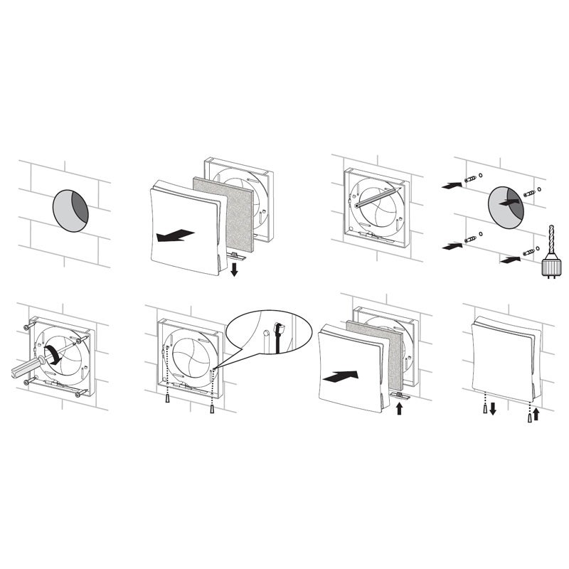 Parete Ventilazione Passiva Flusso D'aria Regolato Dispositivo 100mm - 4