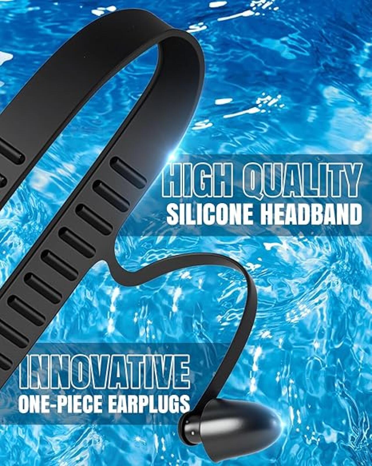 Lunettes de natation pour adultes, protection UV, étanches, champ de vision clair et large, avec sangles réglables, 2 pièces. - 4