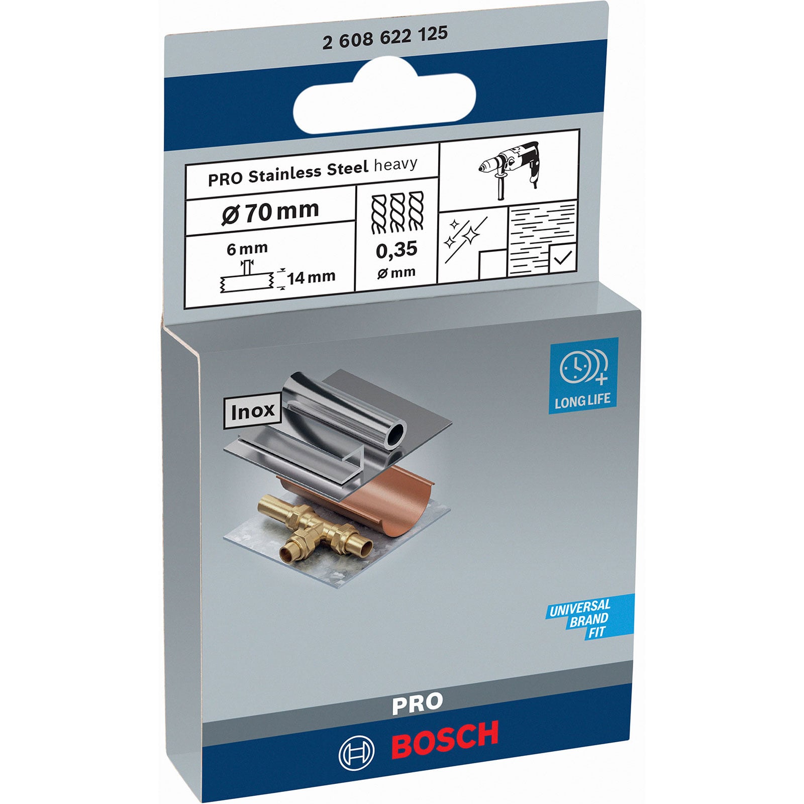 Bosch PRO Stainless Steel heavy szczotka druciana tarczowa 70 x 0,35 mm trzonek prosty - 2608622125 - 3