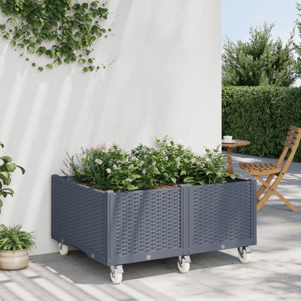 Fioriera 100 x 100 x 45 cm Acciaio zincato Verde