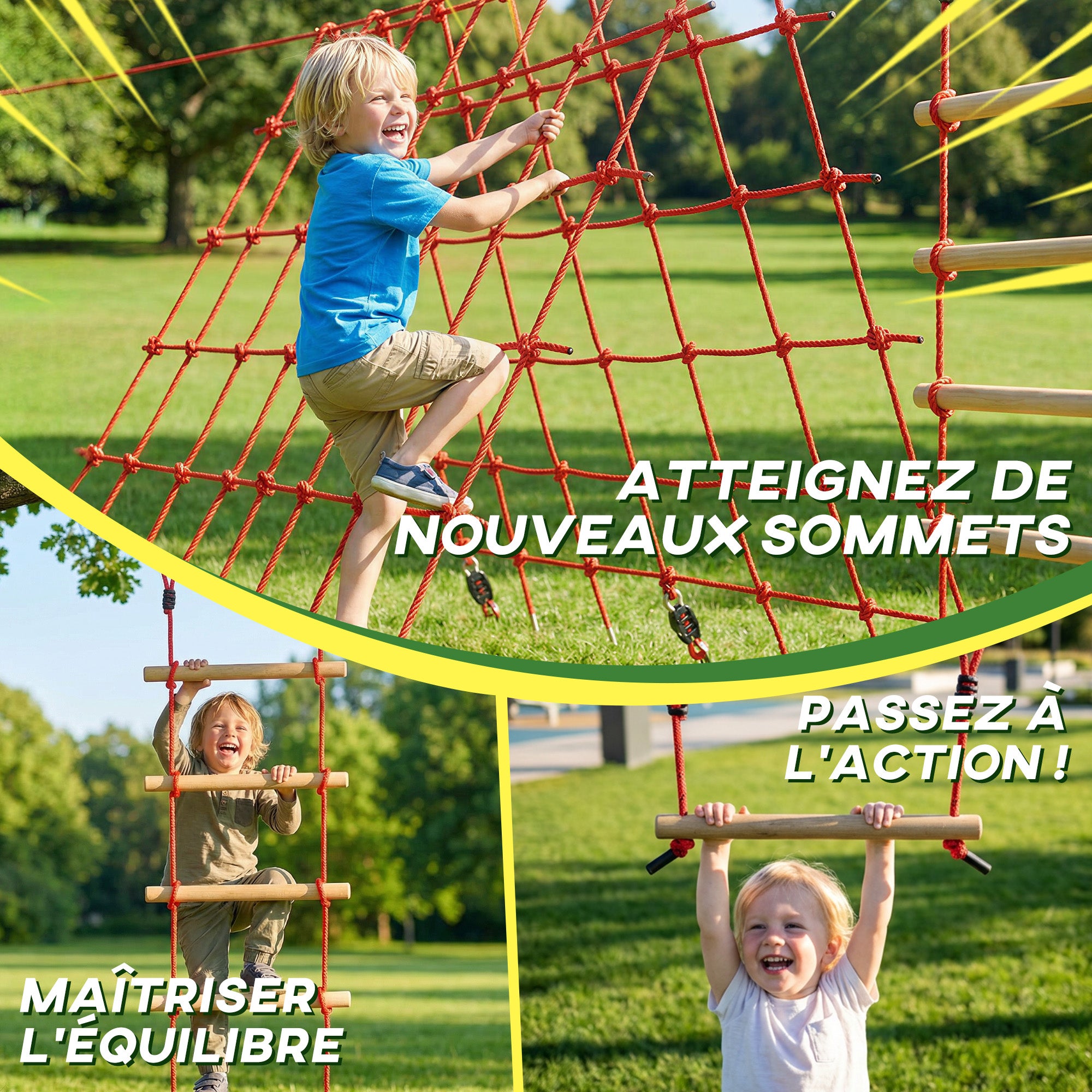 Parcours d'obstacles ninja pour enfants PP AIYAPLAY - 6